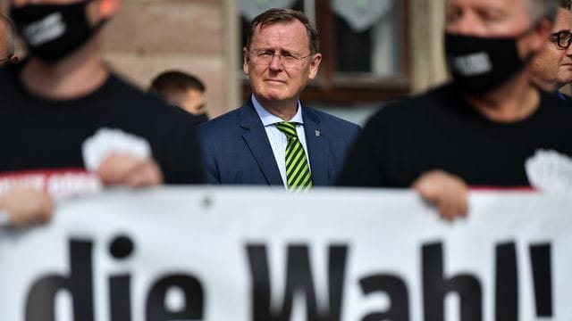 Bodo Ramelow (Die Linke), Ministerpräsident von Thüringen. Bodo Ramelow (Die Linke), Ministerpräsident von Thüringen.