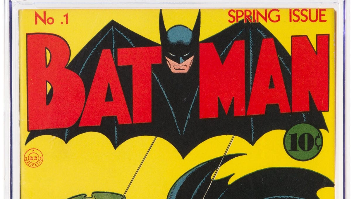 Ein Batman-Comic-Heft aus dem Jahr 1940: Der Comic hat im Rahmen einer US-Auktion einen Rekord aufgestellt. Ein Batman-Comic-Heft aus dem Jahr 1940: Der Comic hat im Rahmen einer US-Auktion einen Rekord aufgestellt.