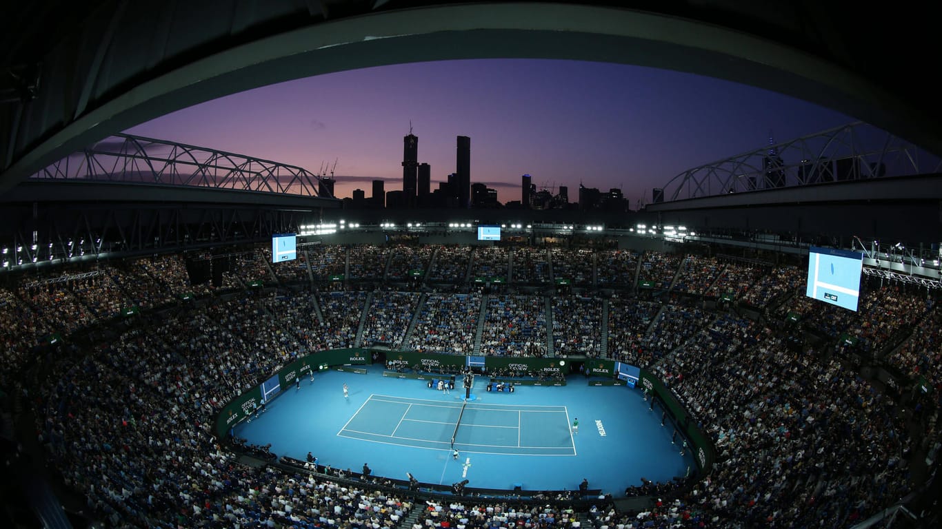 Die Rod Laver Arena in Melbourne: Hier findet wie schon im vergangenen Jahr das Finale der Australian Open statt – wenn auch nicht vor vollem Haus.