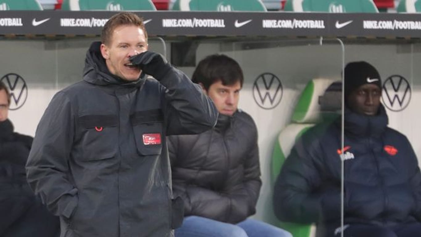 Leipzigs Trainer Julian Nagelsmann konnte mit seiner Mannschaft nicht in Wolfsburg gewinnen.
