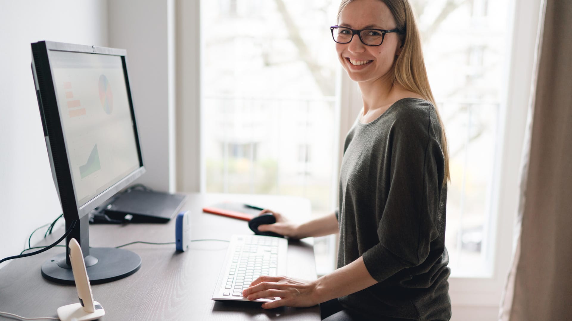 Woman working at home Woman working at home