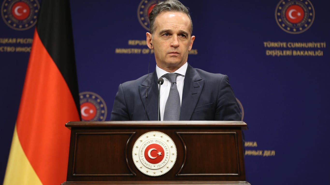 Außenminister Heiko Maas (SPD) bei einer Pressekonferenz in Ankara am Montag
