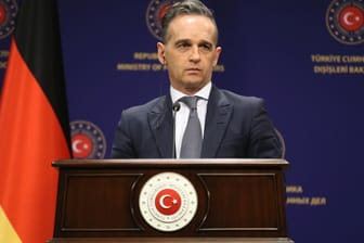 Außenminister Heiko Maas (SPD) bei einer Pressekonferenz in Ankara am Montag