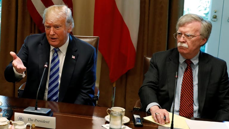 Trump und Bolton im Weißen Haus (2018): "Sieht für ihn persönlich und finanziell nicht gut aus."