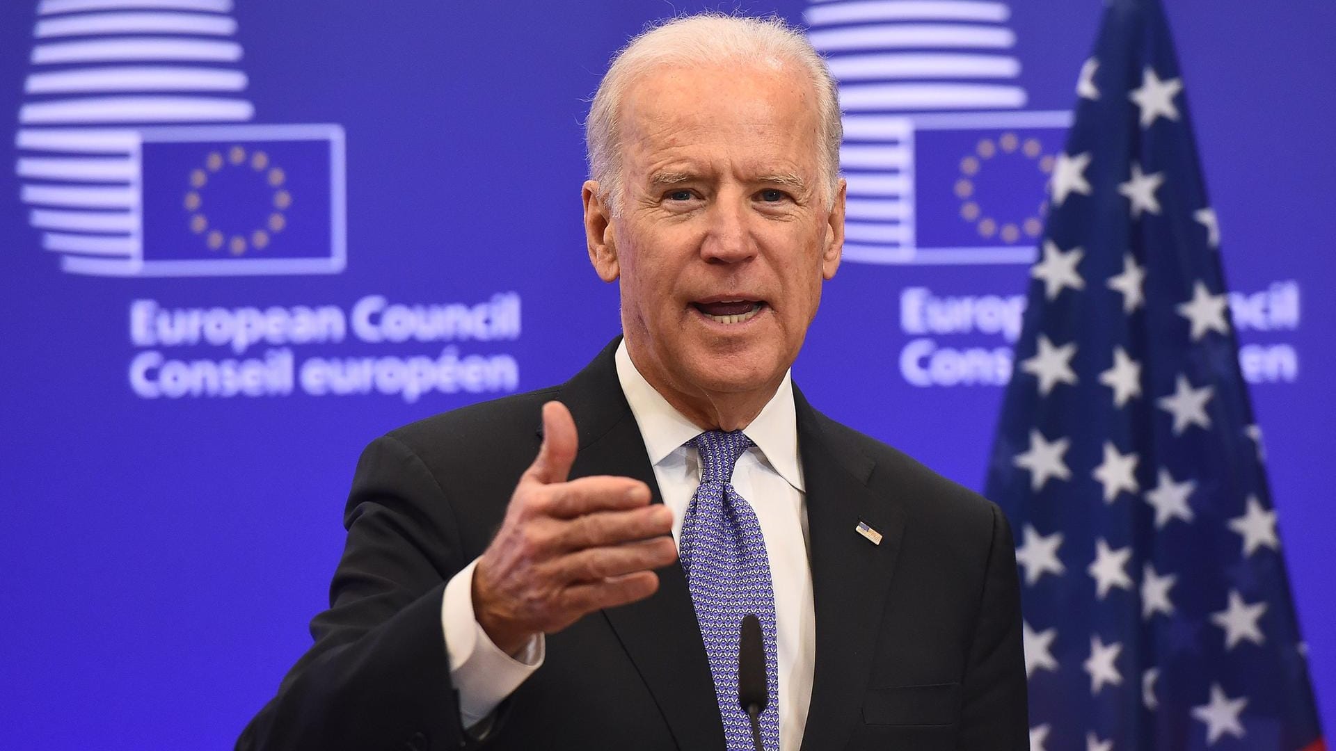 Joe Biden 2015 in Brüssel, damals als Vize-Präsident: Die EU bietet ihm zu Beginn seiner Amtszeit einen Neuanfang der transatlantischen Beziehungen an.