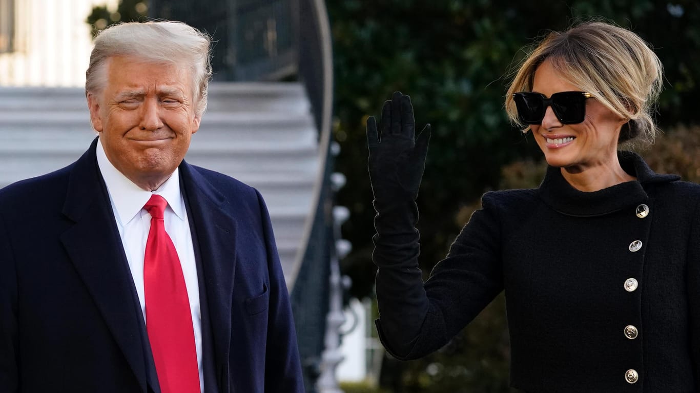 Donald und Melania Trump: Die beiden verabschiedeten sich nach vier Jahren von ihren Unterstützern.