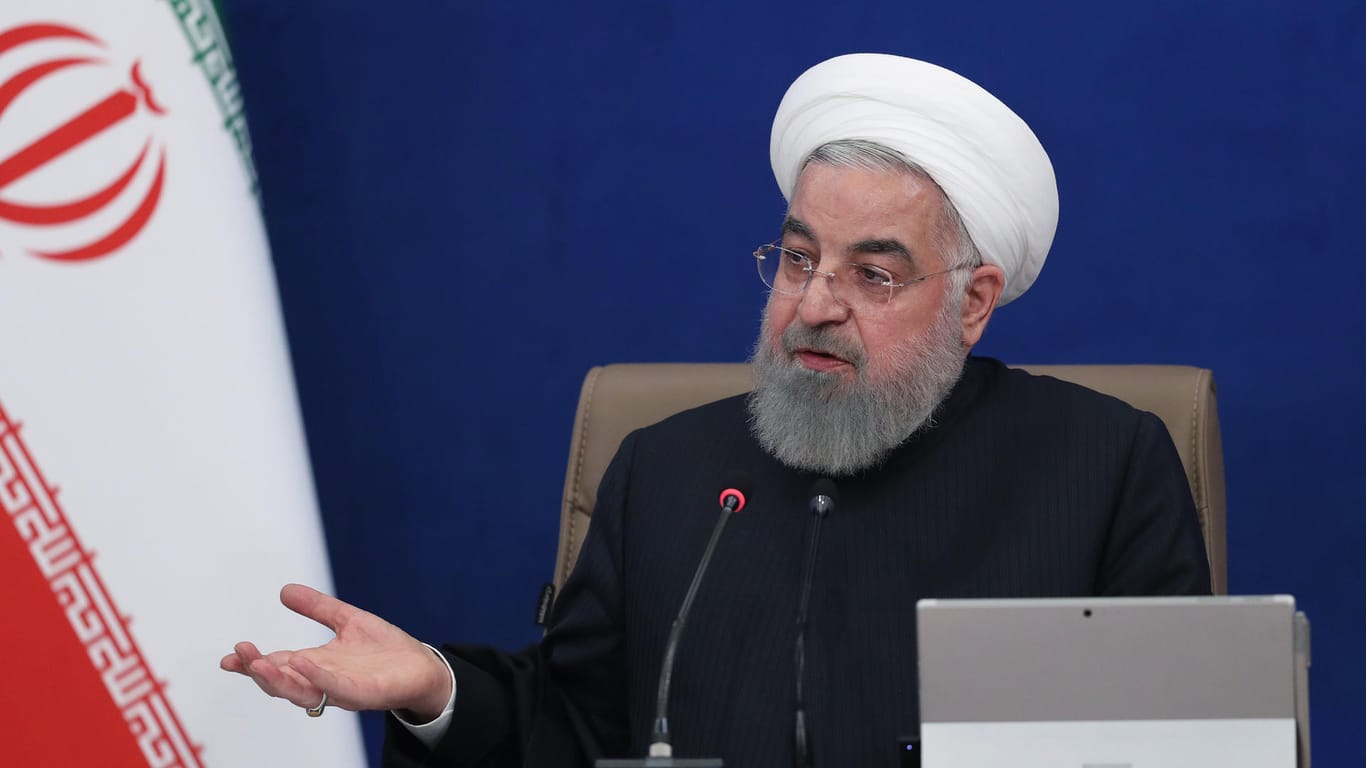 Hassan Ruhani: Die USA gelten als Erzfeind des Iran, mit Trump war das Verhältnis besonders schlecht.