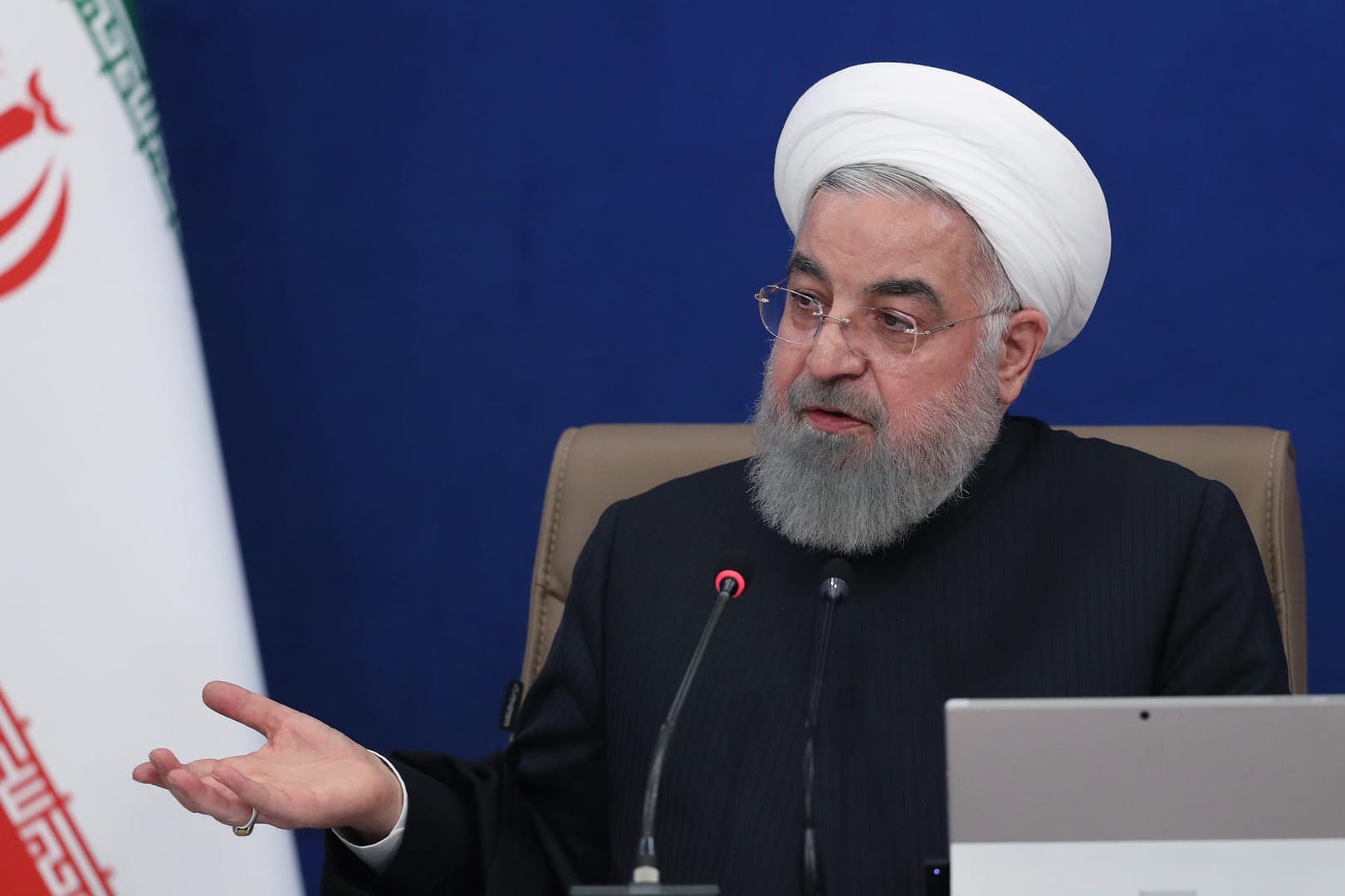 Hassan Ruhani: Die USA gelten als Erzfeind des Iran, mit Trump war das Verhältnis besonders schlecht.