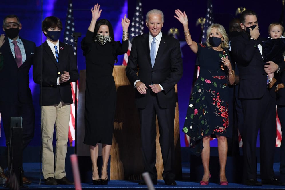 Joe Biden: Der 46. US-Präsident umringt von seiner Familie.