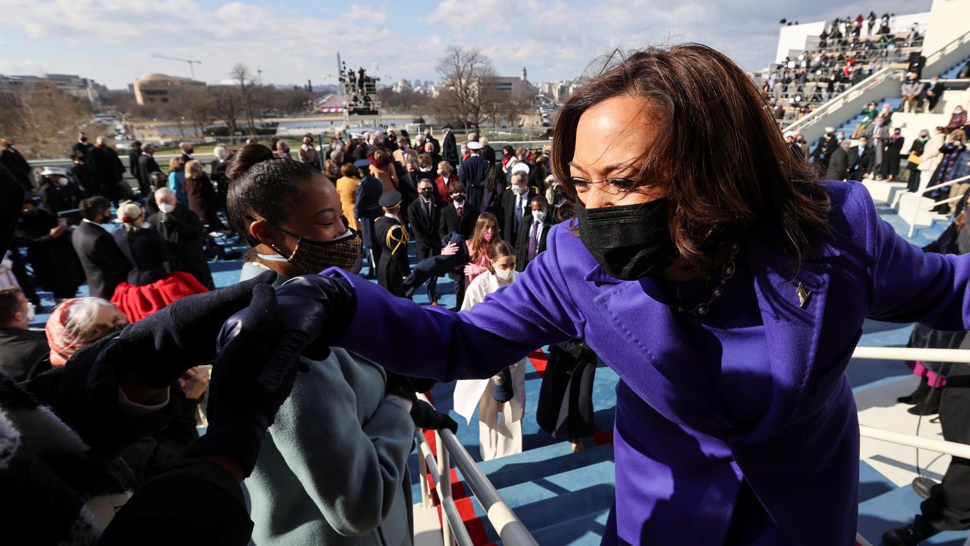 Kamala Harris: Gruß an die Fans am Rande der Amtseinführung.