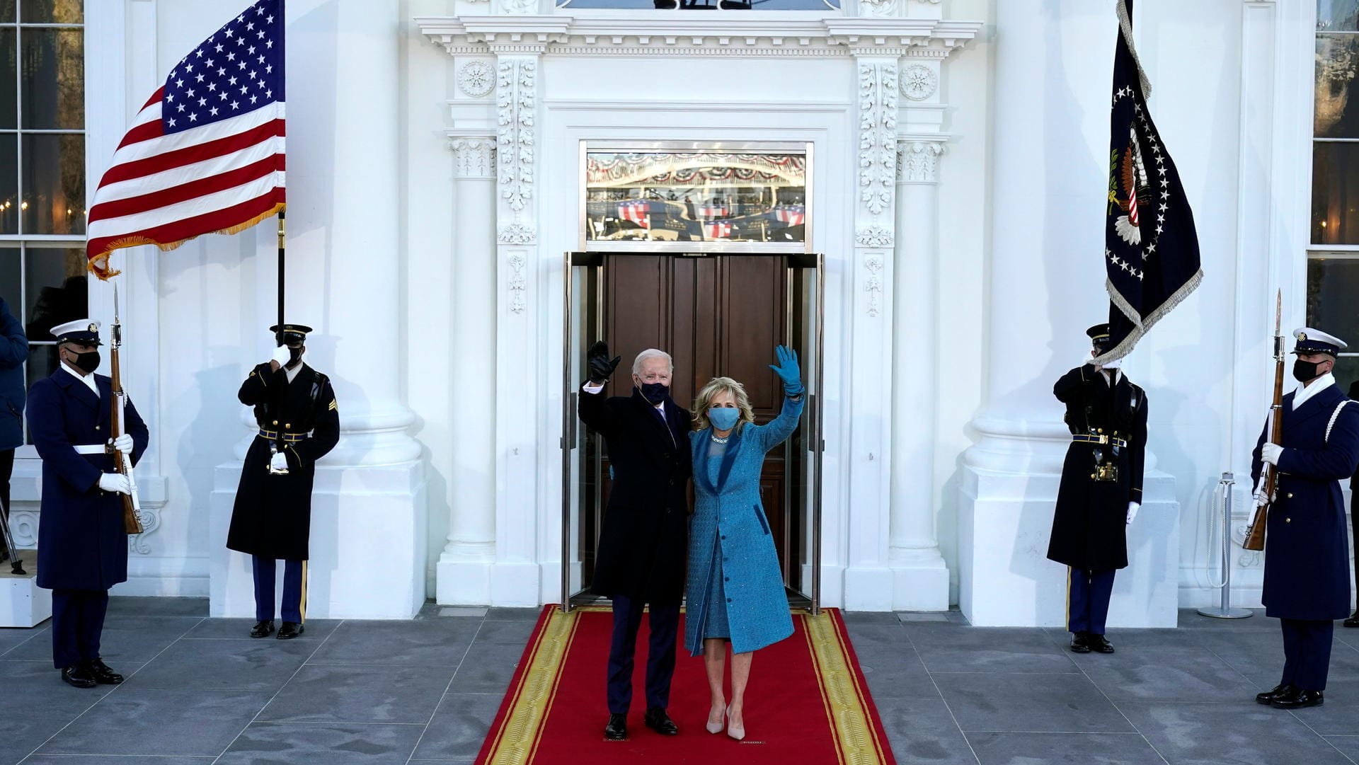 Joe and Biden ziehen am Tag der Vereidigung von Joe Biden zum US-Präsidenten ins Weiße Hause ein.