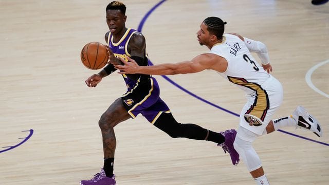 Dennis Schröder blieb beim Sieg der Lakers unauffällig.
