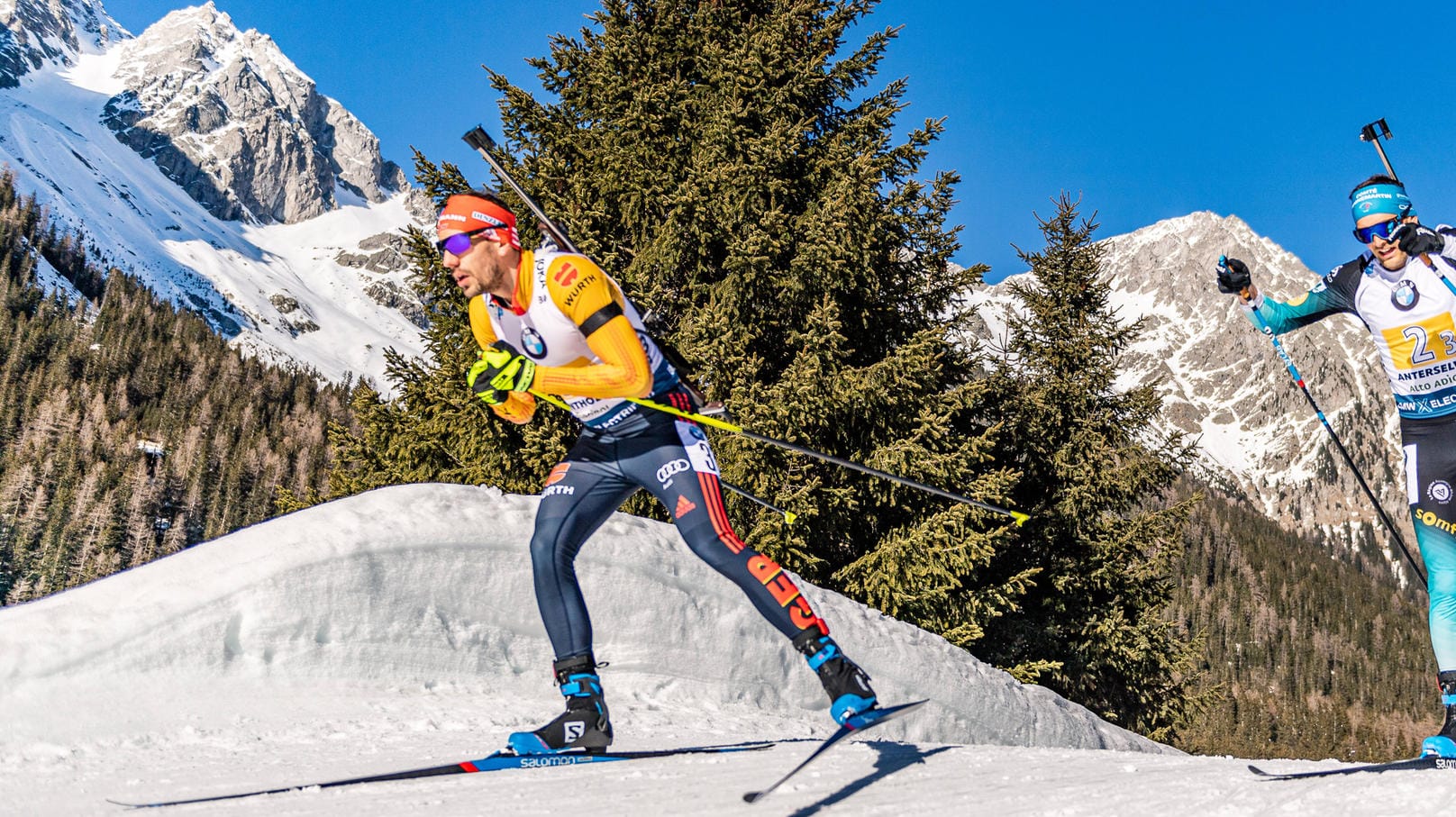 Bester DSV-Starter: Arnd Peiffer wurde in Antholz im Einzel vor malerischer Kulisse Elfter.