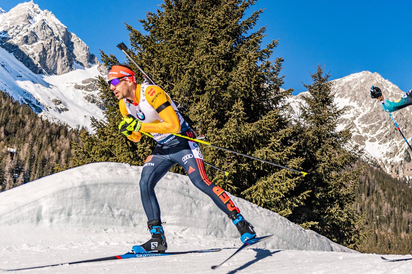 Bester DSV-Starter: Arnd Peiffer wurde in Antholz im Einzel vor malerischer Kulisse Elfter.