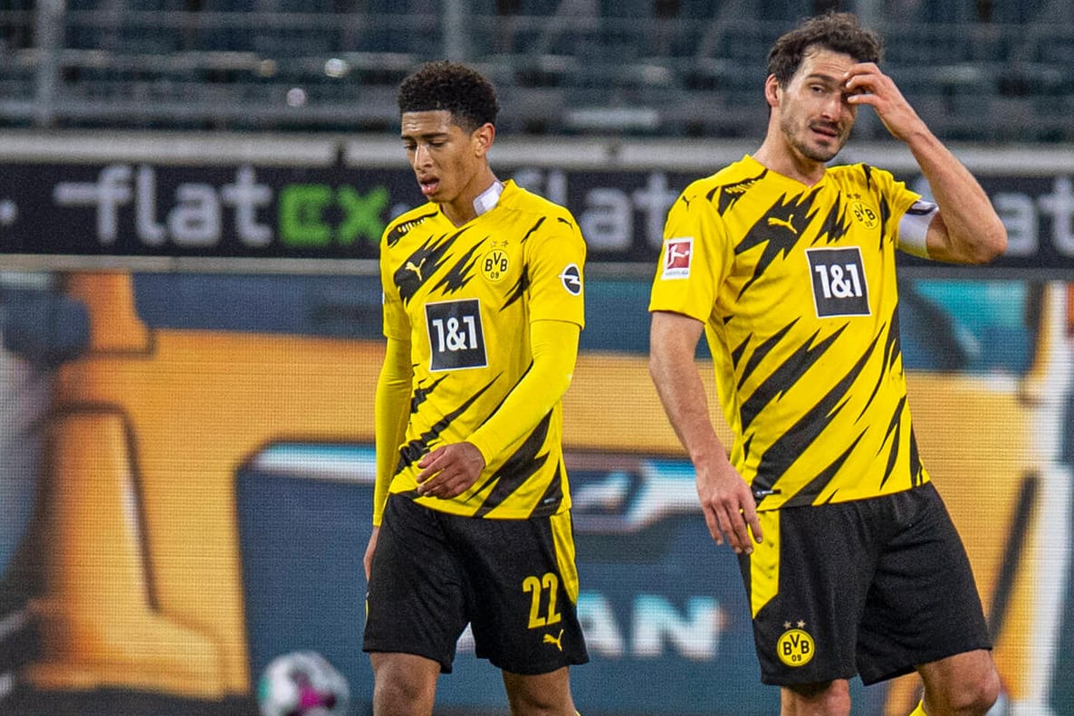 Dortmund in der Krise: Jude Bellingham und Mats Hummels (r.) sind enttäuscht.