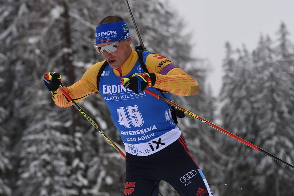 Biathlon: Erik Lesser ging als erster Deutscher auf die Strecke.