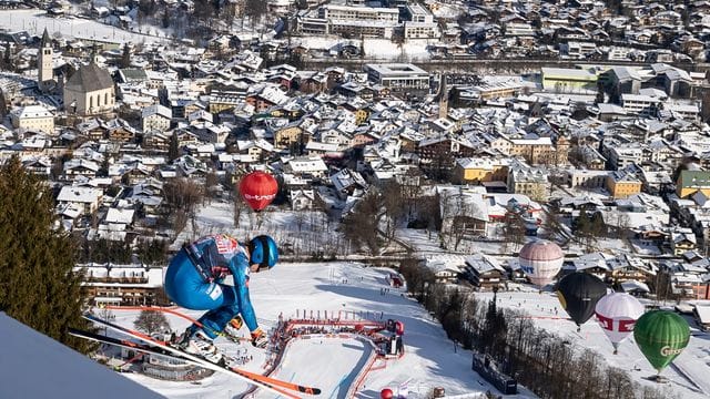 Wird am Sonntag nachgeholt: Die Hahnenkamm-Abfahrt in Kitzbühel. Wird am Sonntag nachgeholt: Die Hahnenkamm-Abfahrt in Kitzbühel.