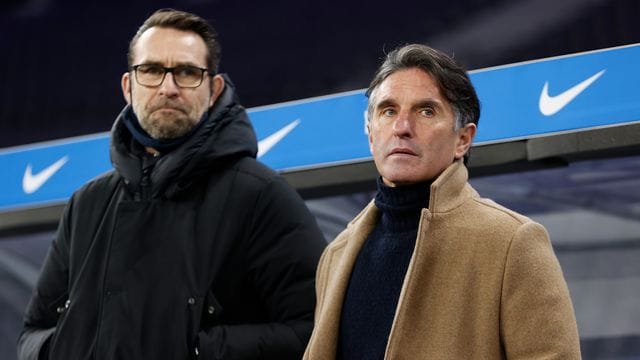 Hertha BSC trennt sich von Trainer Bruno Labbadia (r) und Manager Michael Preetz. Hertha BSC trennt sich von Trainer Bruno Labbadia (r) und Manager Michael Preetz.