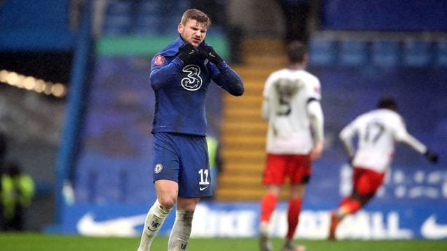 Timo Werner erzielte in seiner ersten Halbserie für den FC Chelsea nur vier Tore.