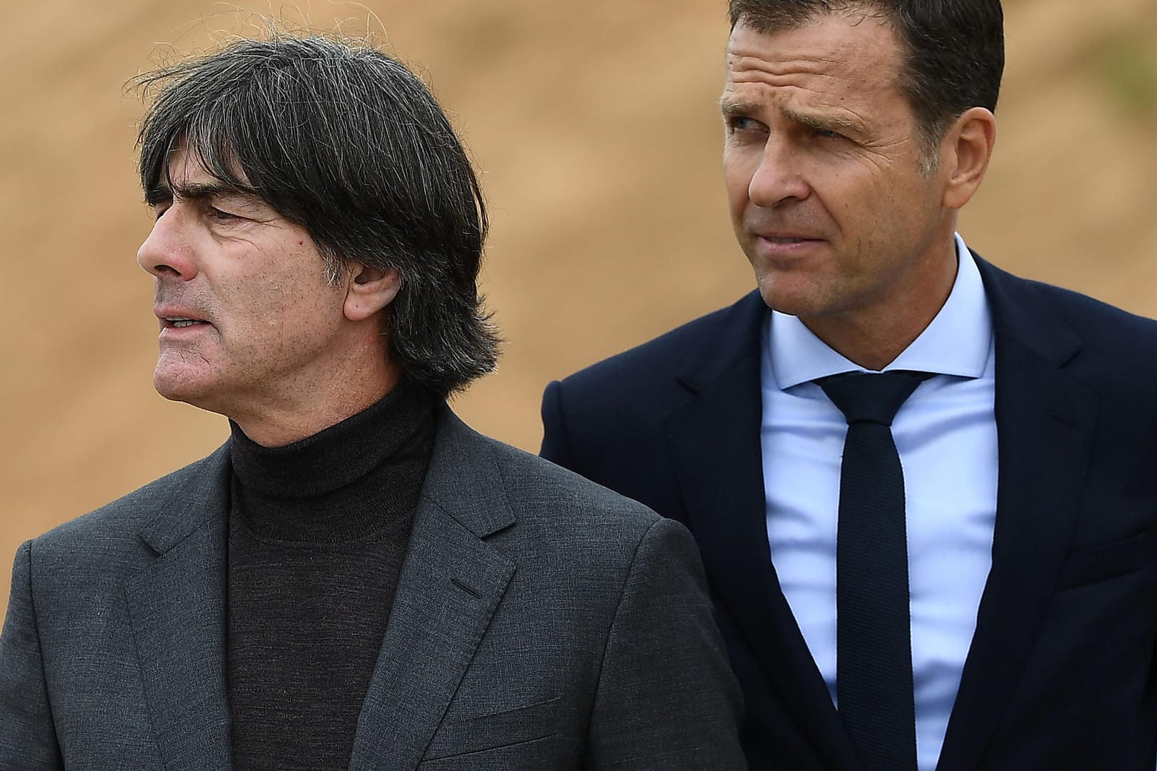 Joachim Löw (links) und Oliver Bierhoff: Die zwei Schlüsselfiguren des DFB blicken mit Sorge auf die Zukunft der Nationalelf.