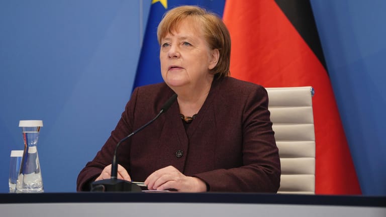 Kanzlerin Merkel: Sie hat online beim Weltwirtschaftsforum über die Pandemie gesprochen.