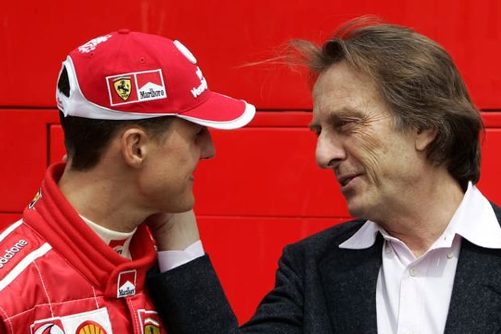 Der ehemalige Ferrari-Boss Luca di Montezemolo (r) hatte in seinen 23 Jahren bei der Scuderia fünf WM-Titel mit Michael Schumacher gefeiert.