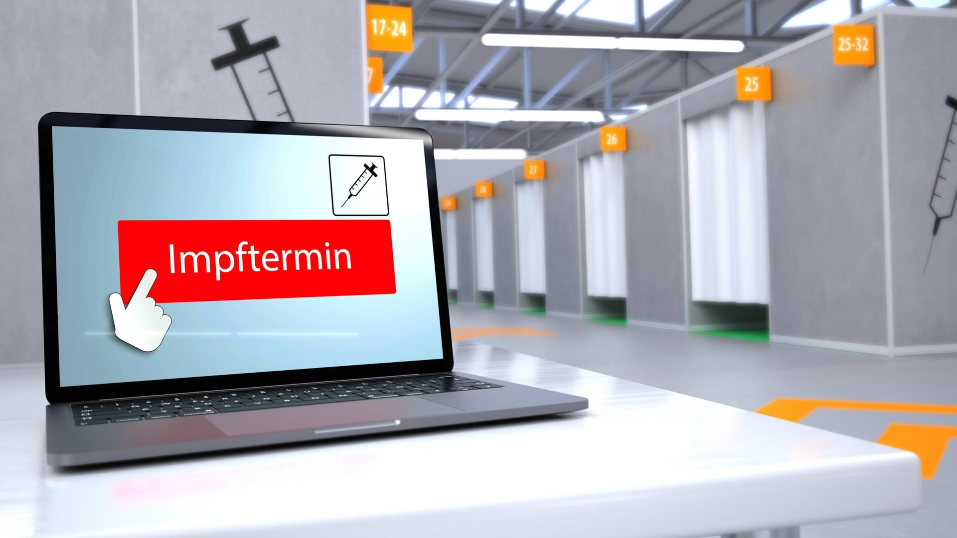 Impftermin online vereinbaren: Um einen Termin für eine Corona-Impfung zu erhalten, kann man sich im Internet registrieren.