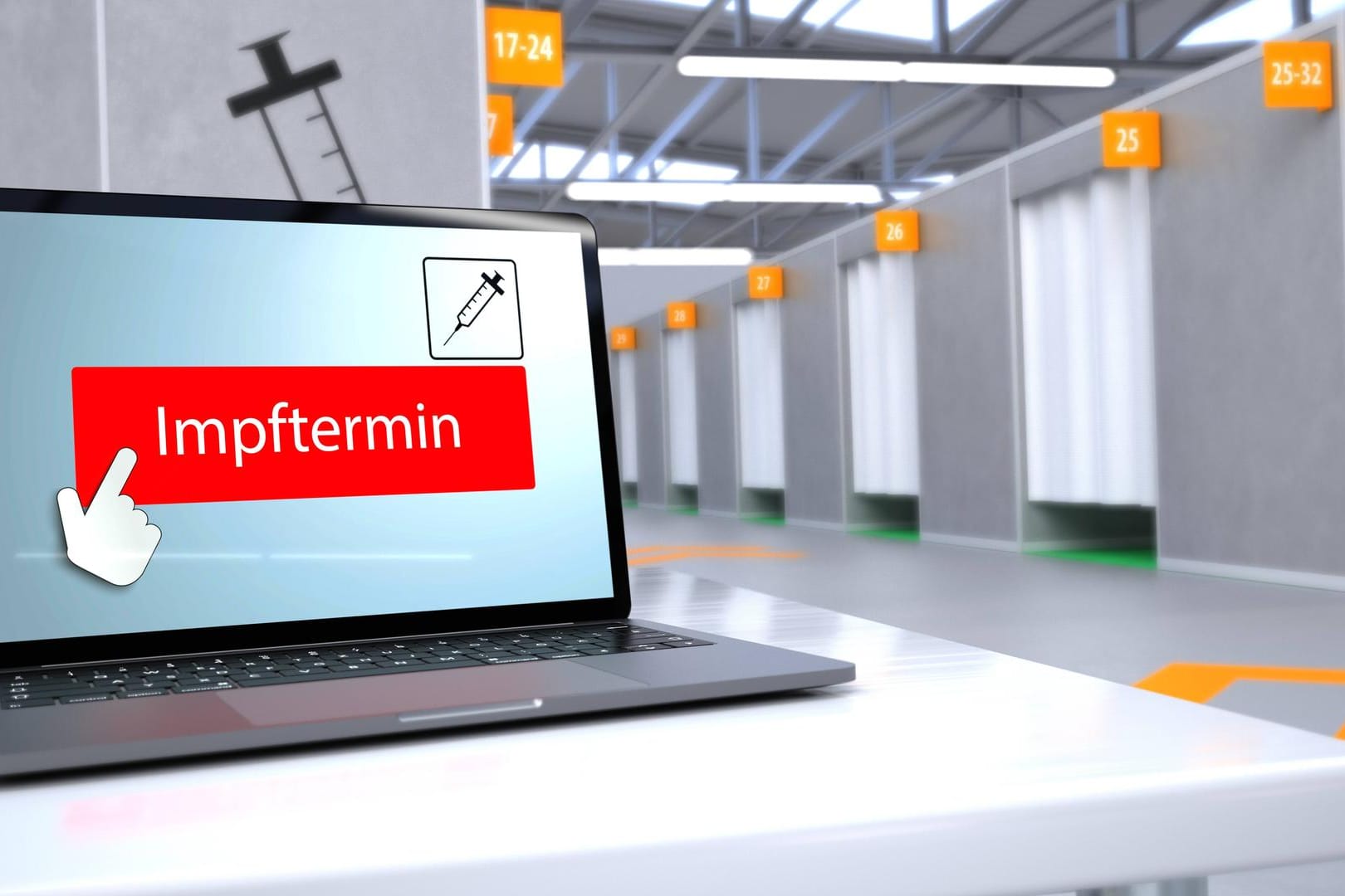 Impftermin online vereinbaren: Um einen Termin für eine Corona-Impfung zu erhalten, kann man sich im Internet registrieren.