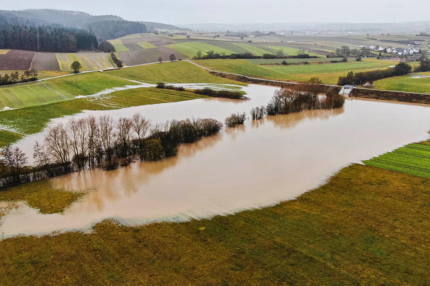 Überflutungen im Schwarzwald im letzten Winter: Auch in den kommenden Tagen droht hier ein Hochwasser (Archivbild).