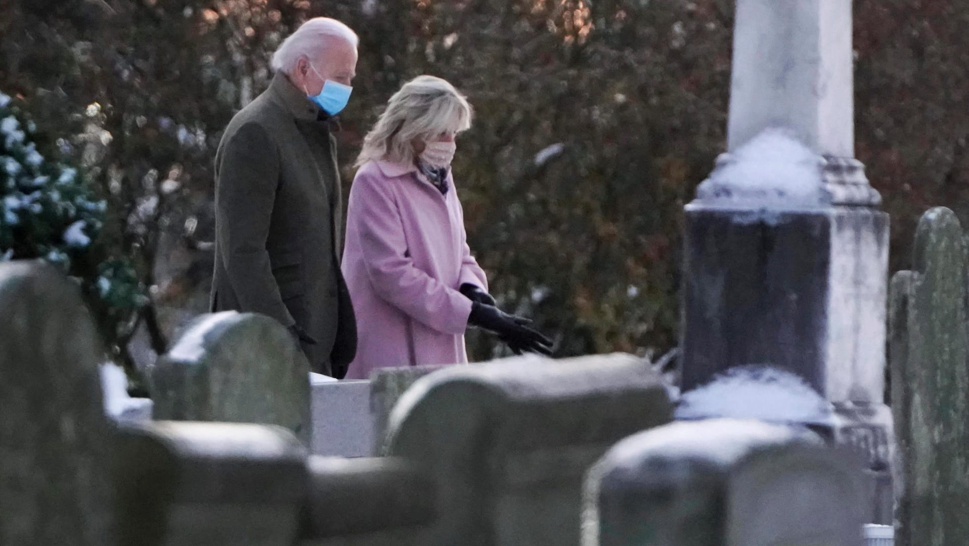 Jill und Joe Biden: Das Paar besucht im Dezember 2020 die St. Joseph-Kirche in ihrer Wahlheimat Wilmington, Delaware.