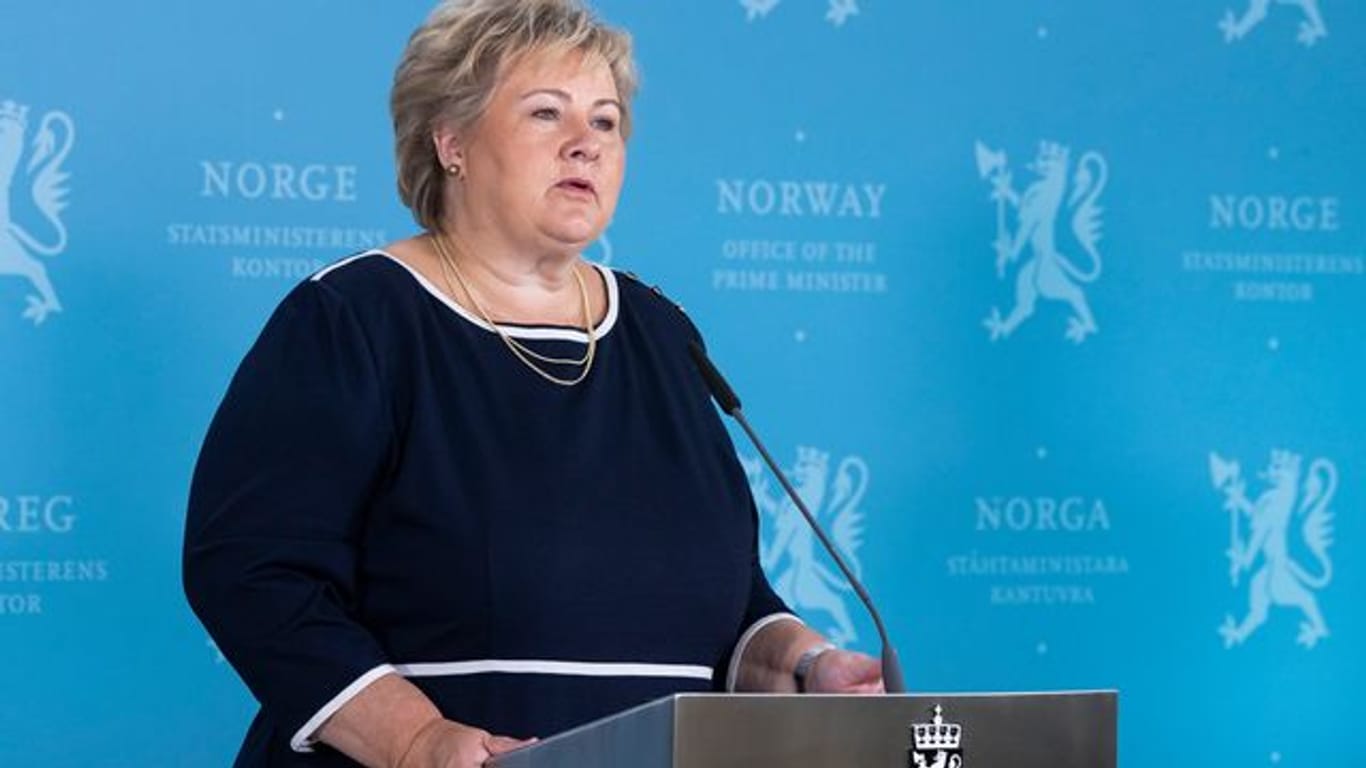 Norwegens Regierungschefin Erna Solberg hat strenge Einreisebeschränkungen verkündet.