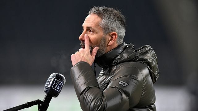 Sieht die Meisterschaft in der Bundesliga noch nicht als entschieden an: Marco Rose, Trainer von Borussia Mönchengladbach. Sieht die Meisterschaft in der Bundesliga noch nicht als entschieden an: Marco Rose, Trainer von Borussia Mönchengladbach.