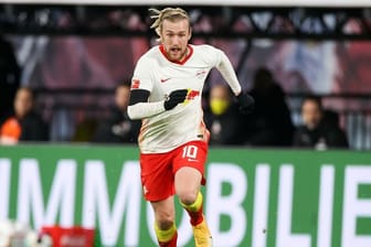 Leipzigs Emil Forsberg wird gegen Leverkusen nicht spielen können.