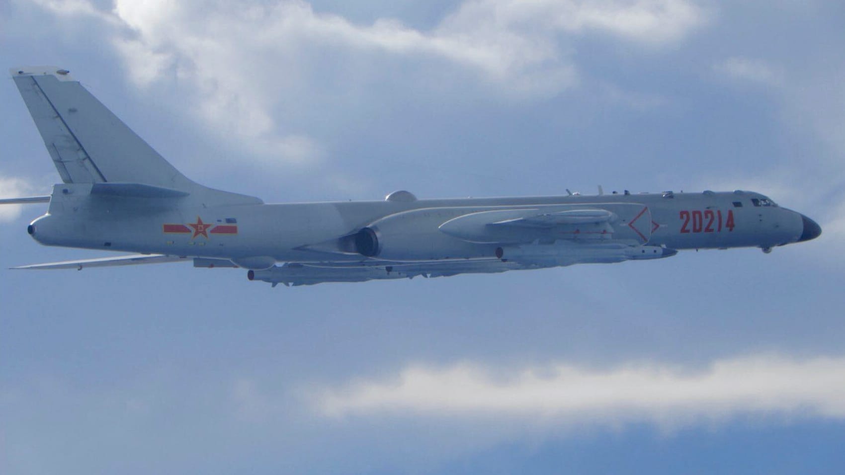 Chinesischer Bomber nahe Taiwan.