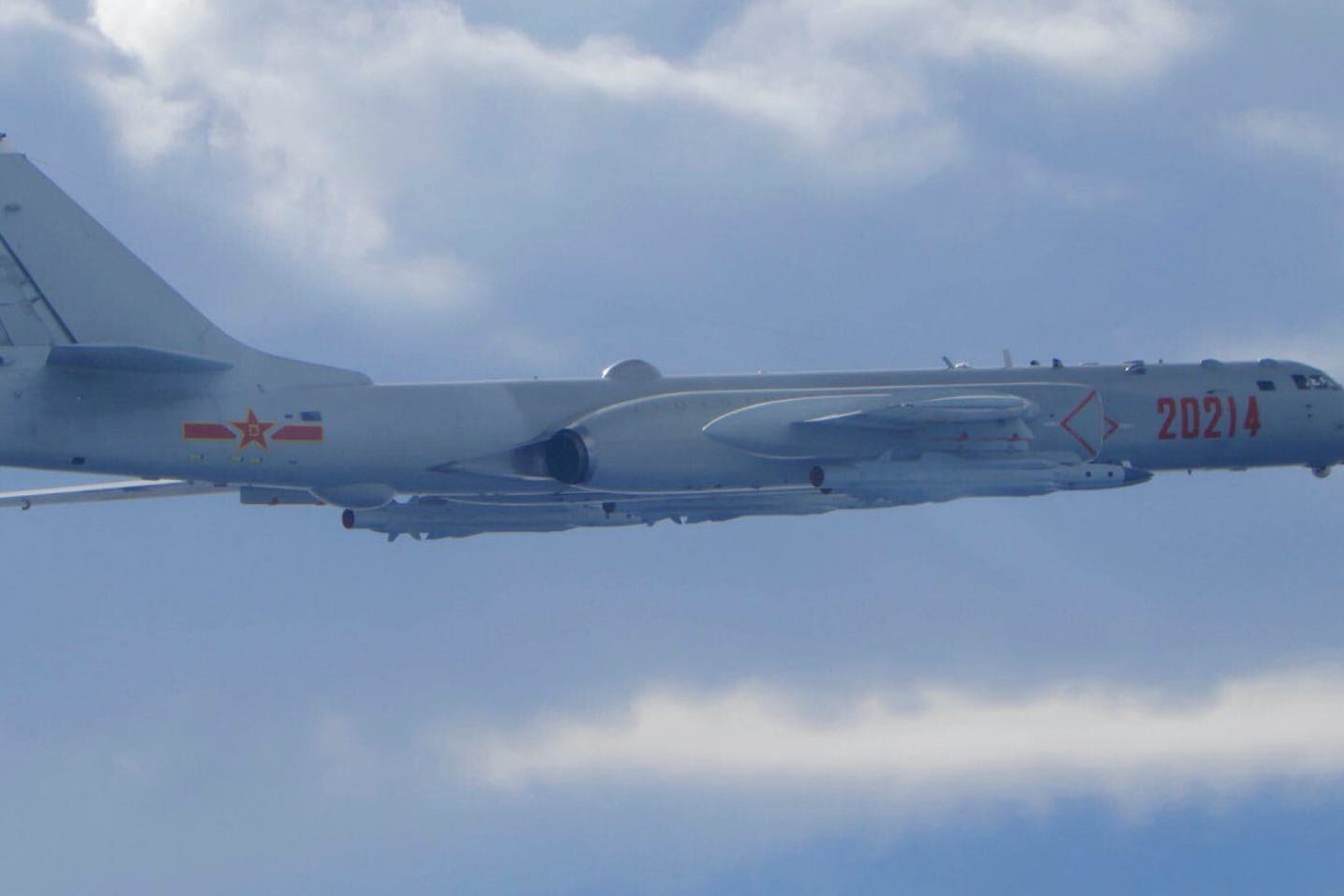 Chinesischer Bomber nahe Taiwan.