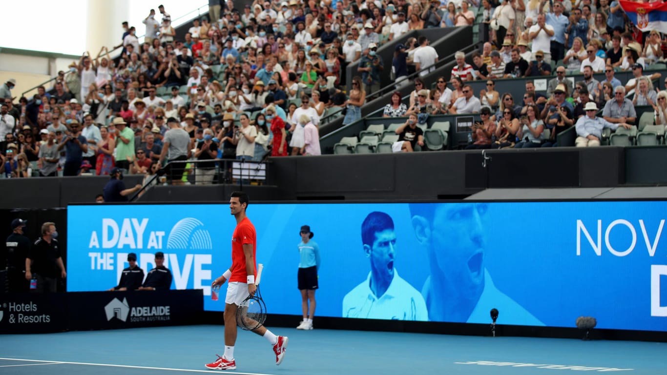 Novak Djokovic: Mehrere tausend Fans bejubelten den Tennisstar beim "A Day At The Drive" in Adelaide.