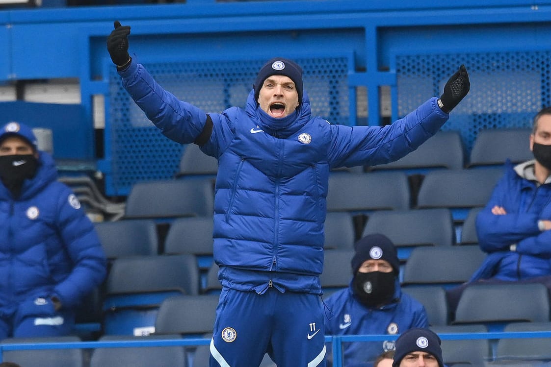 Thomas Tuchel: Der Trainer kann trotz der Führung Chelseas nicht zufrieden mit der Leistung sein.