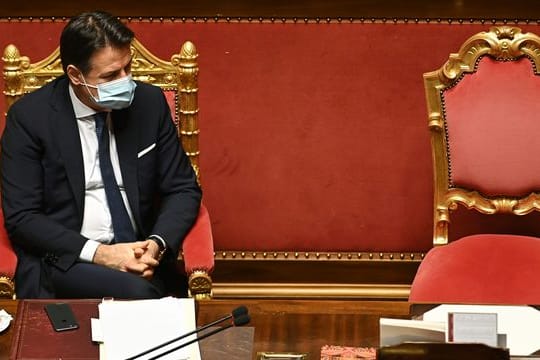 Giuseppe Conte im Senat.