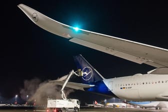 Das Lufthansa-Flugzeug vom Typ Airbus A350-900: Die Maschine steuert die Falklandinseln an.