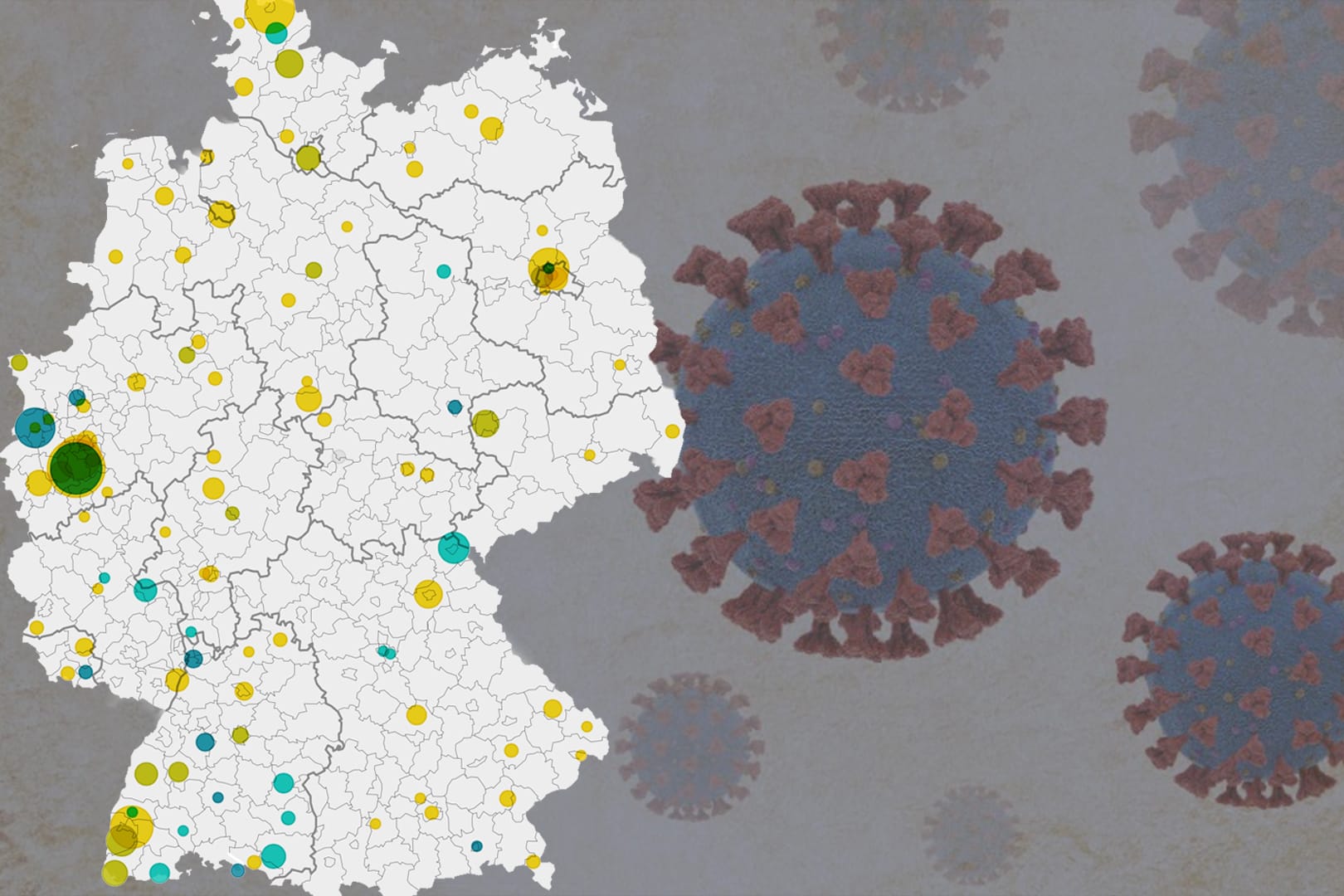 Corona-Mutationen in Deutschland (Symbolbild): Eine Karte zeigt, wo die Varianten bereits aufgetaucht sind.