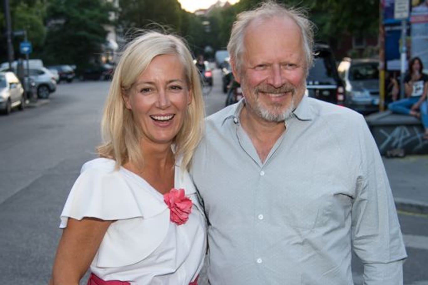Schauspieler Axel Milberg und seine Frau Judith 2017 in München.