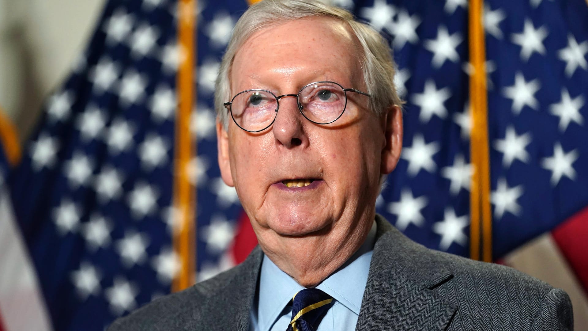 Mitch McConnell: Der US-Republikaner stellt sich gegen Marjorie Taylor Greene.