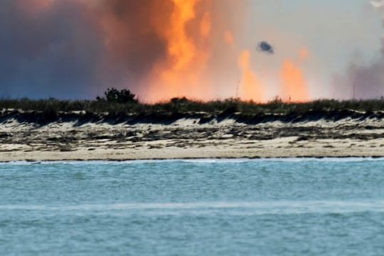 Ein Testflug des neuen "Starship"-Raketenprototyps von SpaceX endete in Flammen.