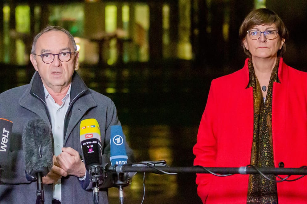 Norbert Walter-Borjans und Saskia Esken: Vor dem Koalitionsausschuss üben sie scharfe Kritik am Regierungspartner.