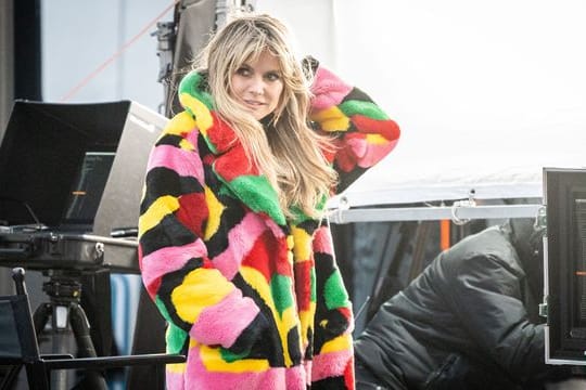 Heidi Klum bei den Dreharbeiten zur neuen Staffel von "Germany's next Topmodel".
