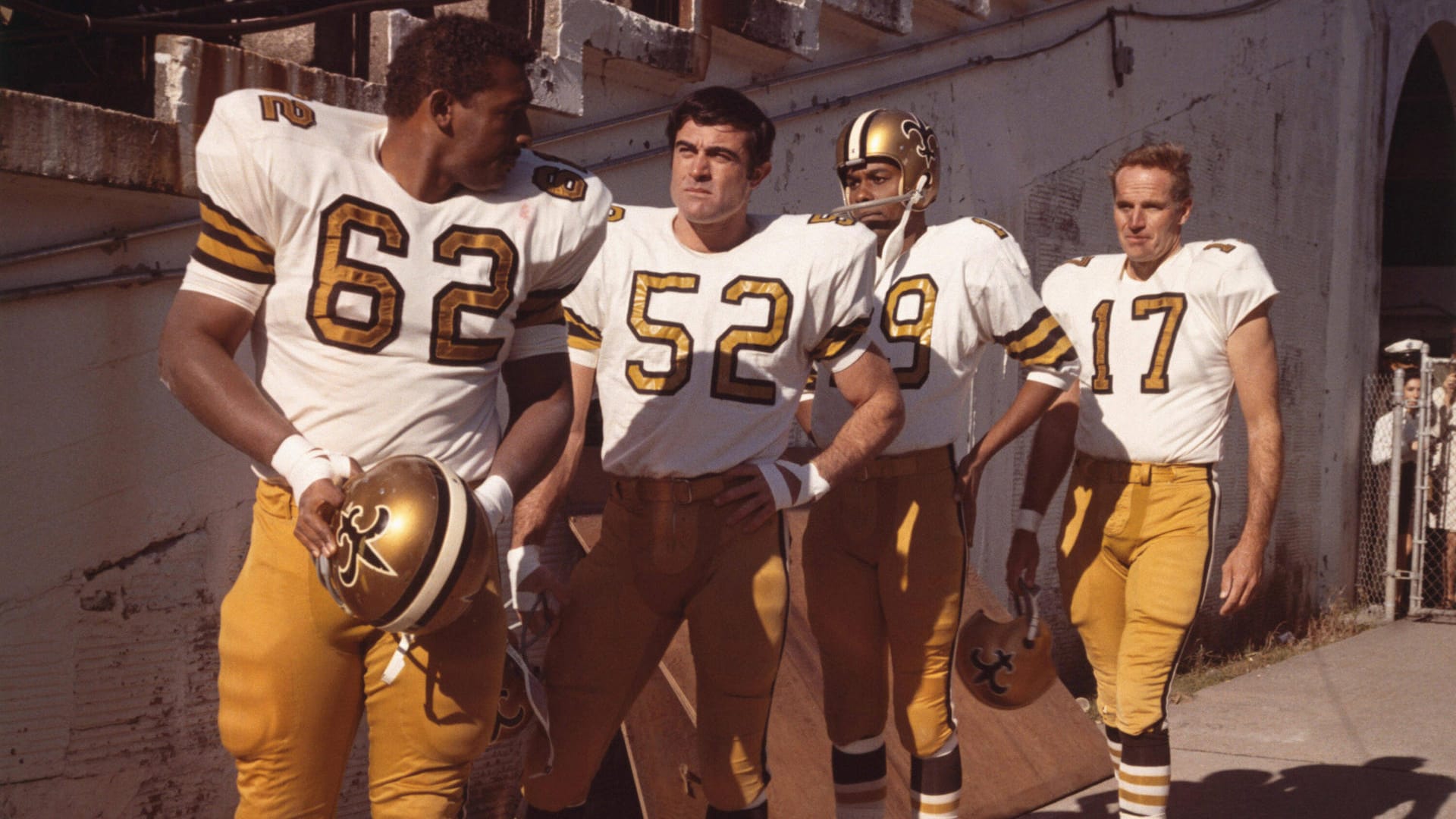 Damals noch in Football-Kluft: Ernie Barnes, Mike Henry, Richard Elkins und Charlton Heston in den Sechzigern.