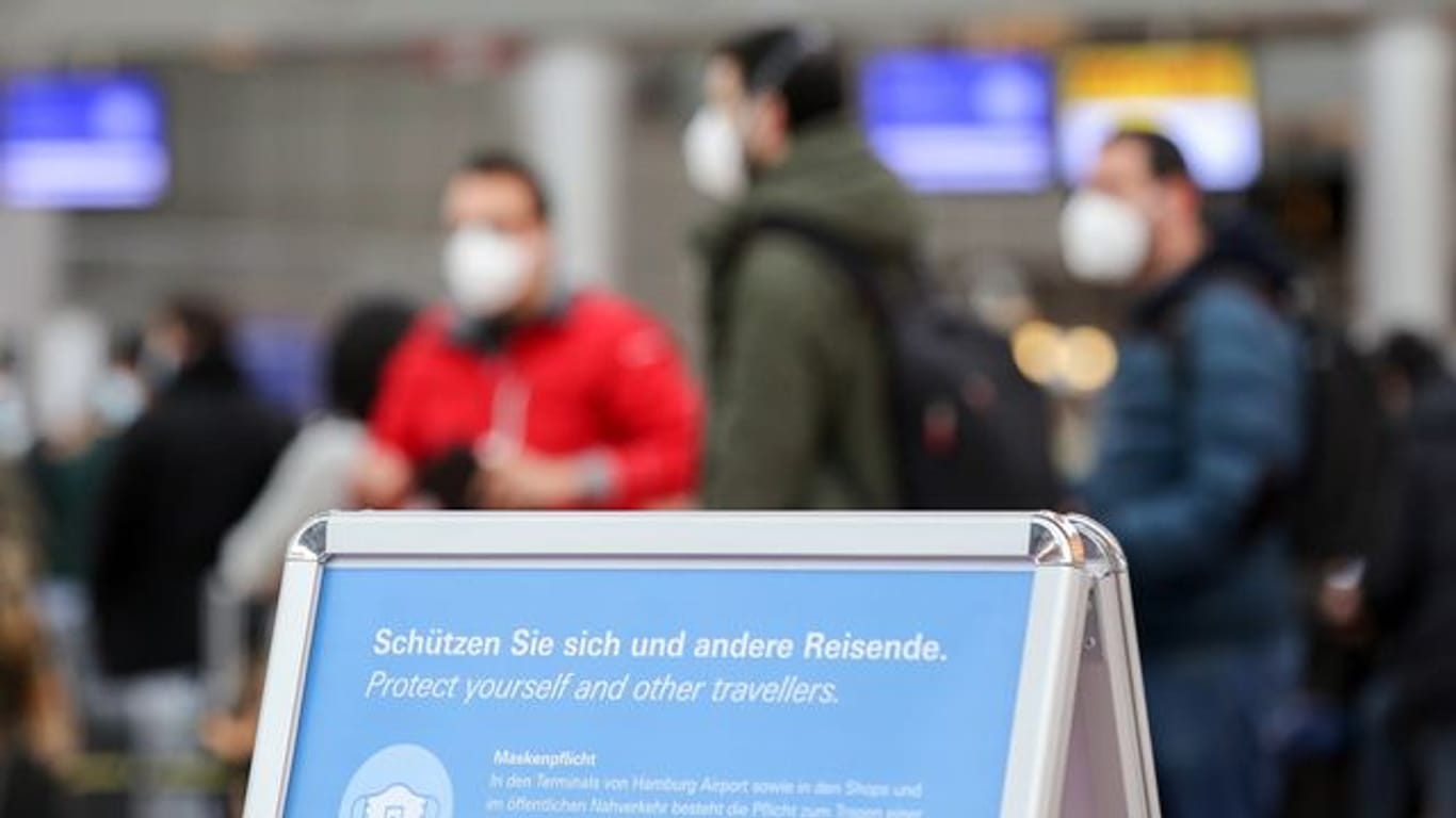 Flughafen Hamburg: Es gilt ein Einreiseverbot aus Ländern mit hoher Verbreitung von Corona-Mutanten.