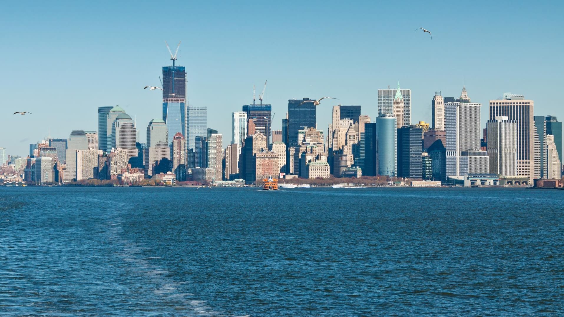Skyline von New York mit dem Hudson River: Auf dem Fluss soll ein Park entstehen. (Archivbild) Skyline von New York mit dem Hudson River: Auf dem Fluss soll ein Park entstehen. (Archivbild)