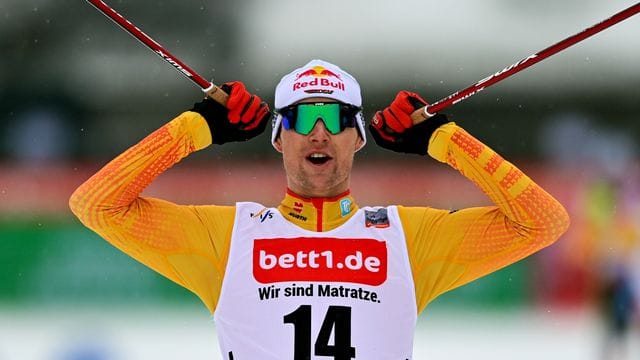 Siegte in Klingenthal: Kombinierer Vinzenz Geiger. Siegte in Klingenthal: Kombinierer Vinzenz Geiger.