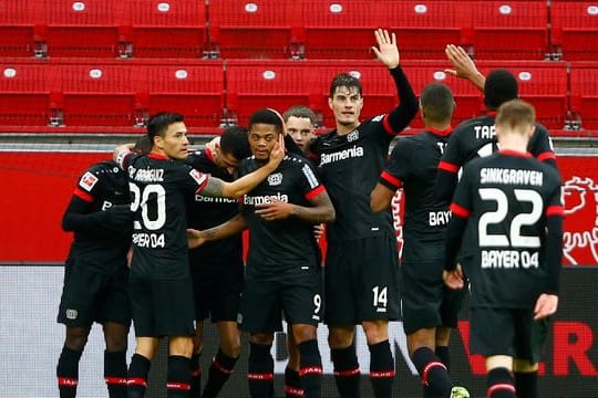 Gleich fünfmal durften die Bayer-Profis gegen Stuttgart jubeln.
